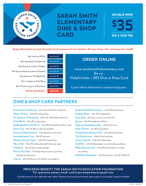 Dine and Shop Flyer 